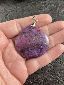 Purple Lepidolite Stone Jewelry Pendant #1HkvJyBEFns