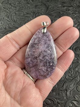 Purple Lepidolite Stone Jewelry Pendant #X9iTsmhRV4Y