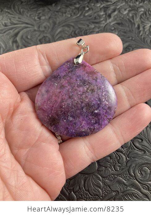 Purple Lepidolite Stone Jewelry Pendant - #1HkvJyBEFns-1