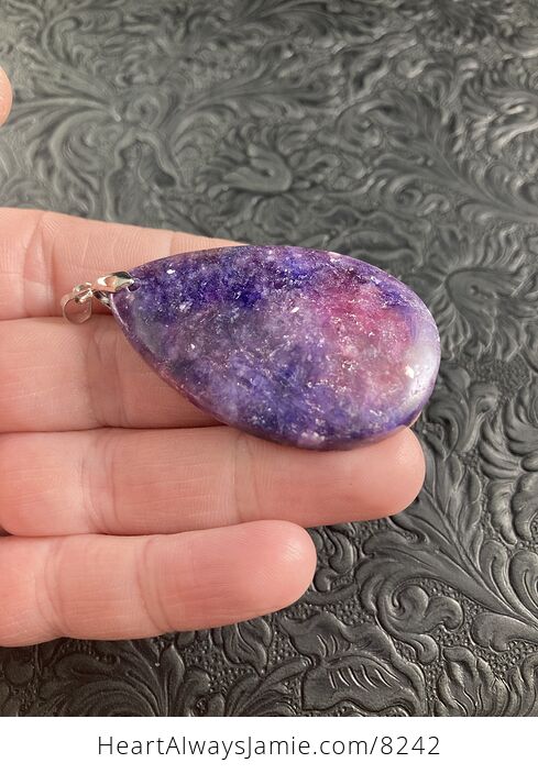 Purple Lepidolite Stone Jewelry Pendant - #4arKWfU35h8-5