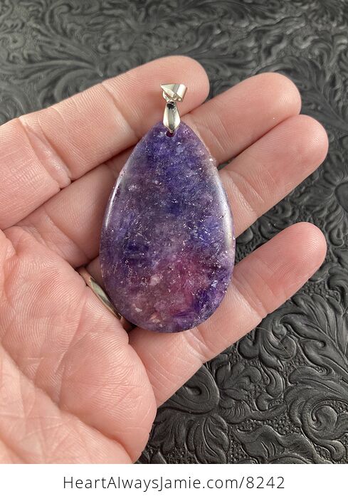 Purple Lepidolite Stone Jewelry Pendant - #4arKWfU35h8-3