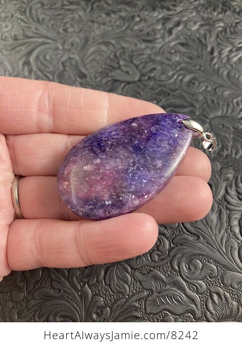 Purple Lepidolite Stone Jewelry Pendant - #4arKWfU35h8-4