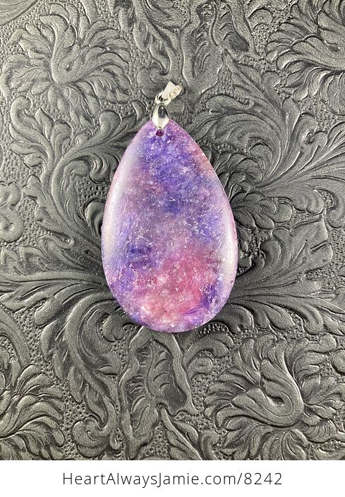 Purple Lepidolite Stone Jewelry Pendant - #4arKWfU35h8-2