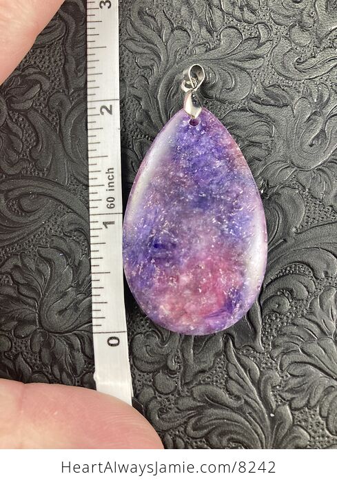 Purple Lepidolite Stone Jewelry Pendant - #4arKWfU35h8-1
