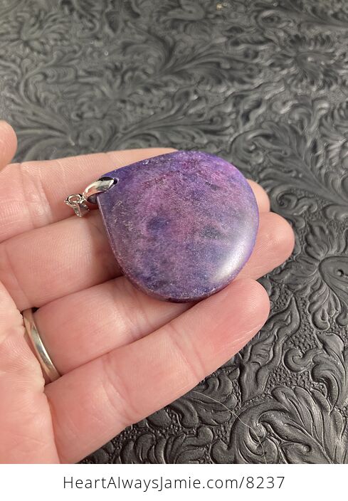 Purple Lepidolite Stone Jewelry Pendant - #BewdaTG27vg-5