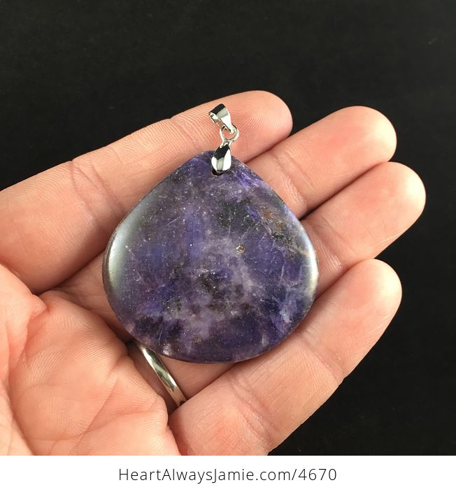 Purple Lepidolite Stone Jewelry Pendant - #GGfBTctdNhs-1