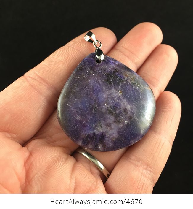 Purple Lepidolite Stone Jewelry Pendant - #GGfBTctdNhs-2