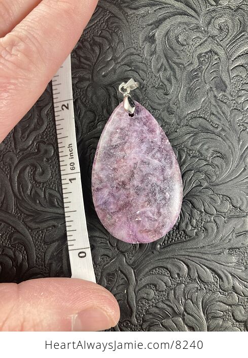 Purple Lepidolite Stone Jewelry Pendant - #X9iTsmhRV4Y-3