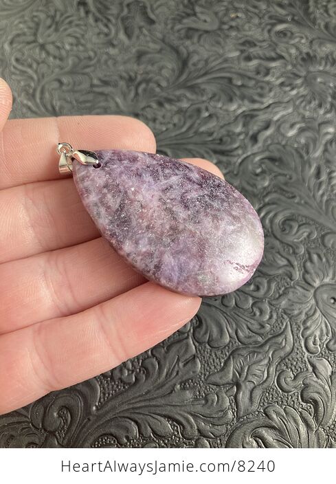 Purple Lepidolite Stone Jewelry Pendant - #X9iTsmhRV4Y-6
