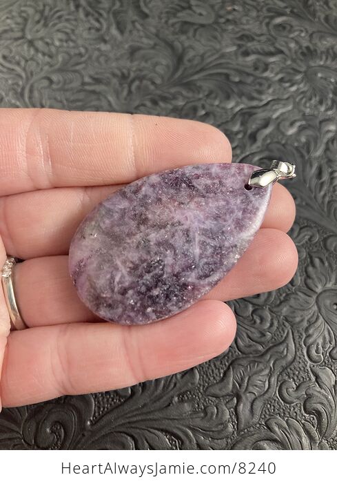 Purple Lepidolite Stone Jewelry Pendant - #X9iTsmhRV4Y-5
