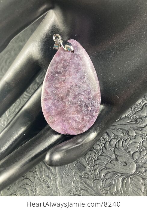 Purple Lepidolite Stone Jewelry Pendant - #X9iTsmhRV4Y-4