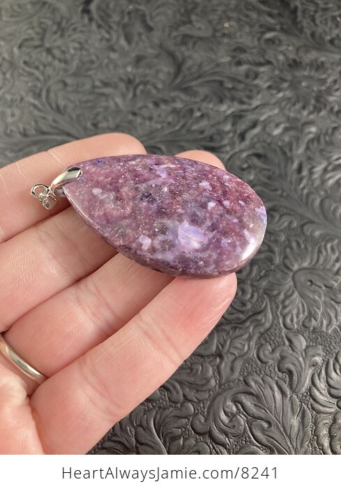 Purple Lepidolite Stone Jewelry Pendant - #Y6Id4ujukRg-3