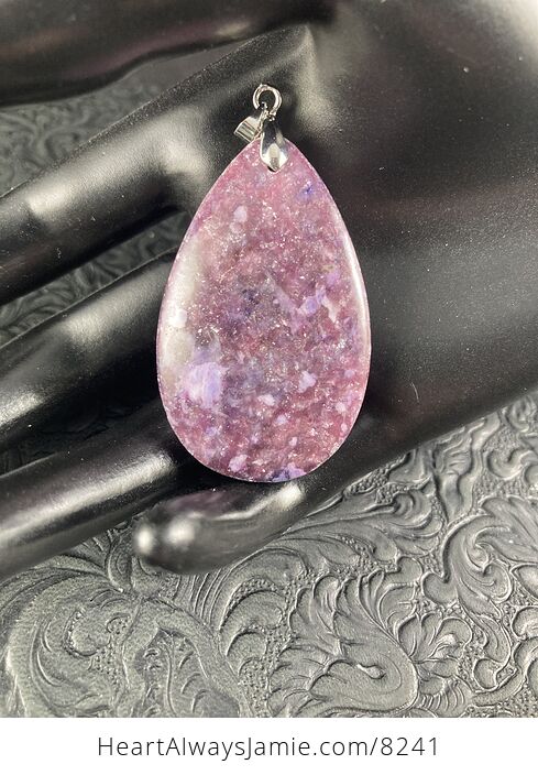 Purple Lepidolite Stone Jewelry Pendant - #Y6Id4ujukRg-6