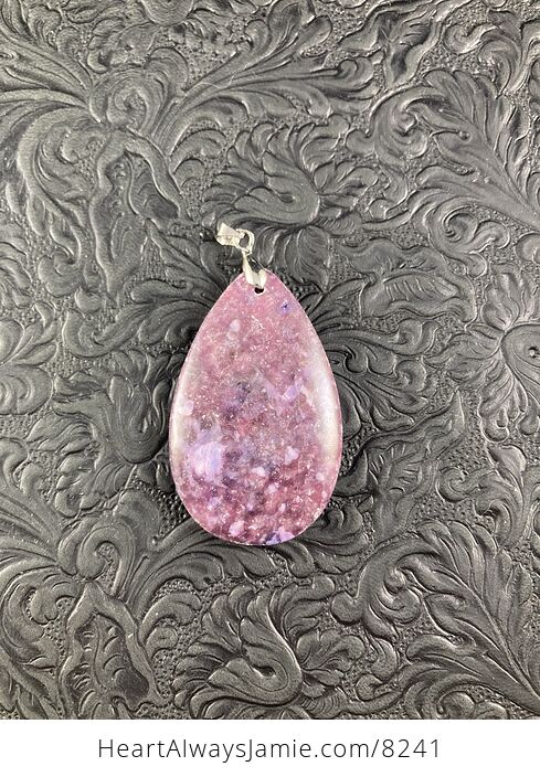 Purple Lepidolite Stone Jewelry Pendant - #Y6Id4ujukRg-4