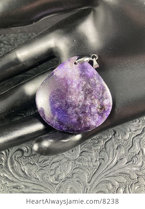 Purple Lepidolite Stone Jewelry Pendant - #bMb6dIXqRCo-6