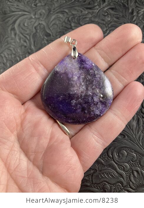 Purple Lepidolite Stone Jewelry Pendant - #bMb6dIXqRCo-1