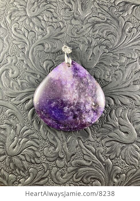 Purple Lepidolite Stone Jewelry Pendant - #bMb6dIXqRCo-2