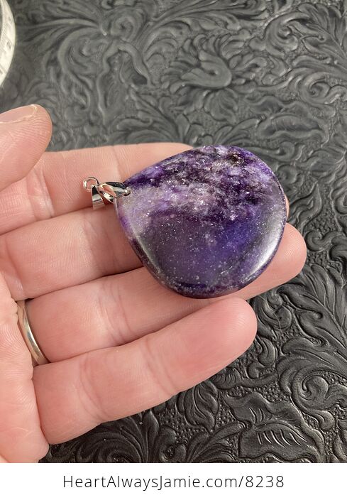 Purple Lepidolite Stone Jewelry Pendant - #bMb6dIXqRCo-5