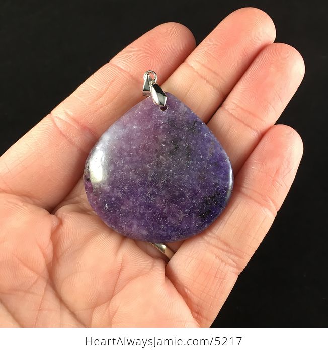 Purple Lepidolite Stone Jewelry Pendant - #xQ2PO6os2uQ-1