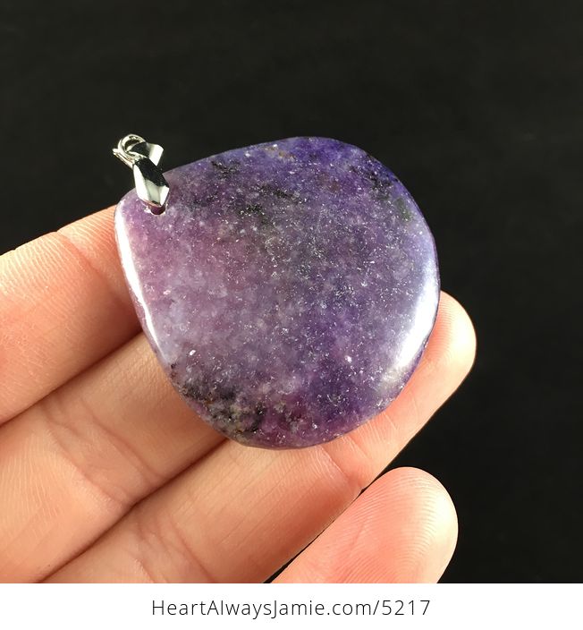Purple Lepidolite Stone Jewelry Pendant - #xQ2PO6os2uQ-4