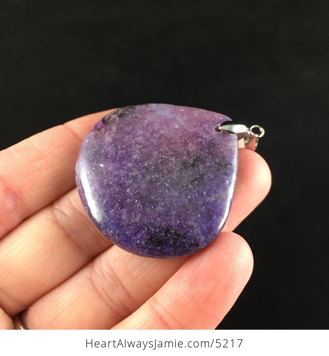 Purple Lepidolite Stone Jewelry Pendant - #xQ2PO6os2uQ-3