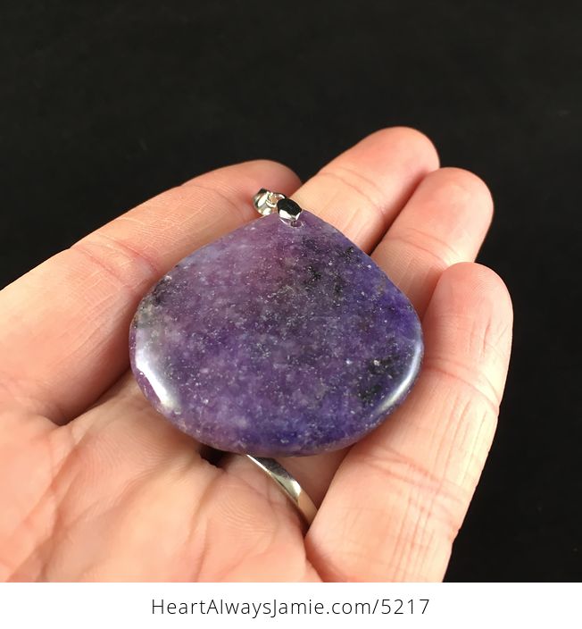 Purple Lepidolite Stone Jewelry Pendant - #xQ2PO6os2uQ-2