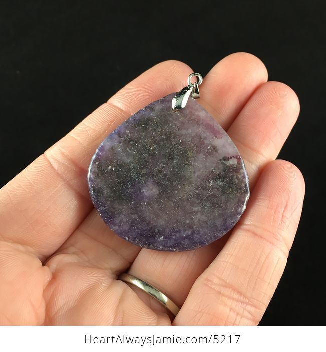 Purple Lepidolite Stone Jewelry Pendant - #xQ2PO6os2uQ-6