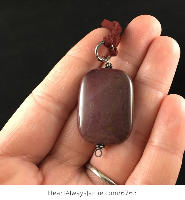 Purple Mookaite Jasper Stone Jewelry Pendant Necklace - #J2nI3Pa2U90-1