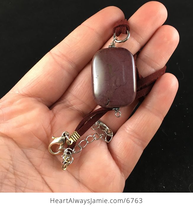 Purple Mookaite Jasper Stone Jewelry Pendant Necklace - #J2nI3Pa2U90-5