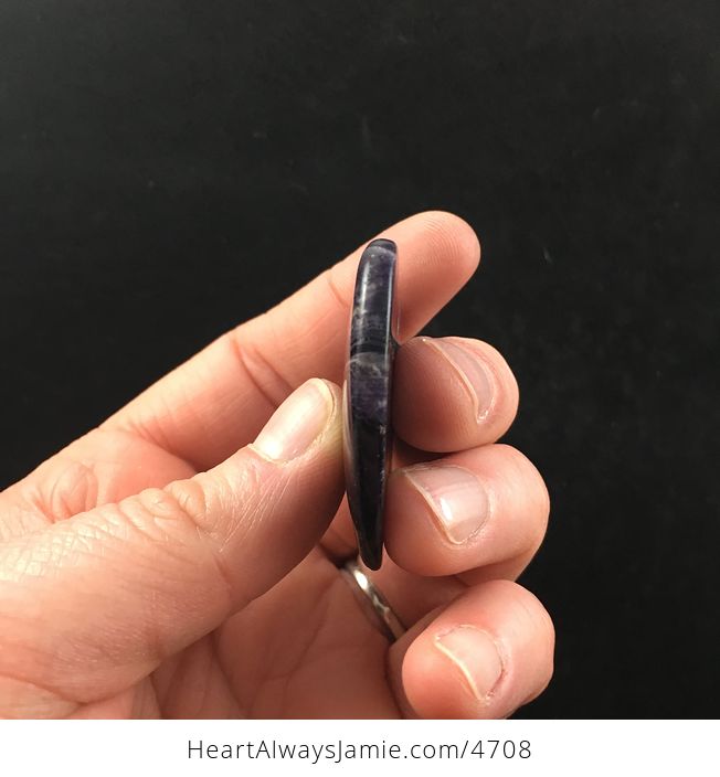 Purple Natural Amethyst Heart Shaped Stone Jewelry Pendant - #gmZaDK3kwWc-5