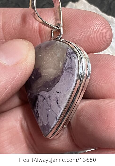 Purple Opalized Fluorite Pendant Stone Crystal Jewelry - #Y0JEQDLaprE-3