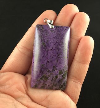 Purple Stichtite Stone Jewelry Pendant #9iARZaAGYfw