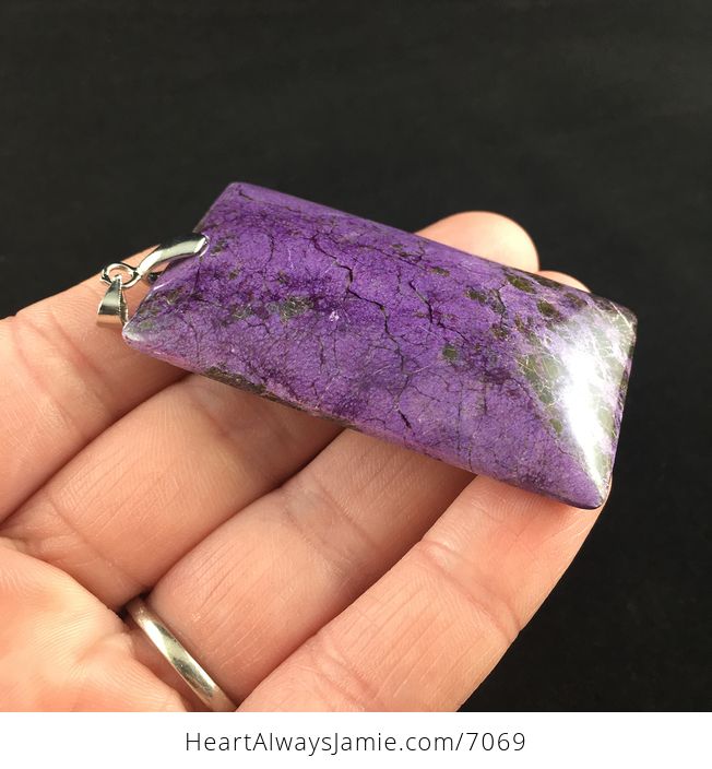 Purple Stichtite Stone Jewelry Pendant - #9iARZaAGYfw-4