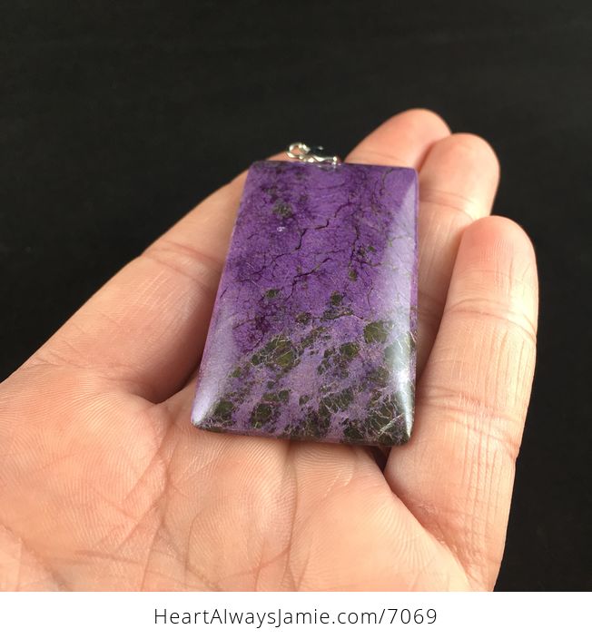 Purple Stichtite Stone Jewelry Pendant - #9iARZaAGYfw-2