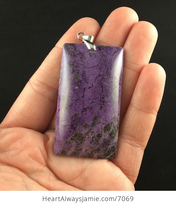 Purple Stichtite Stone Jewelry Pendant - #9iARZaAGYfw-1