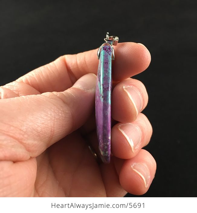 Purple Turquoise Stone Jewelry Pendant - #m1bwSGz9LRc-5