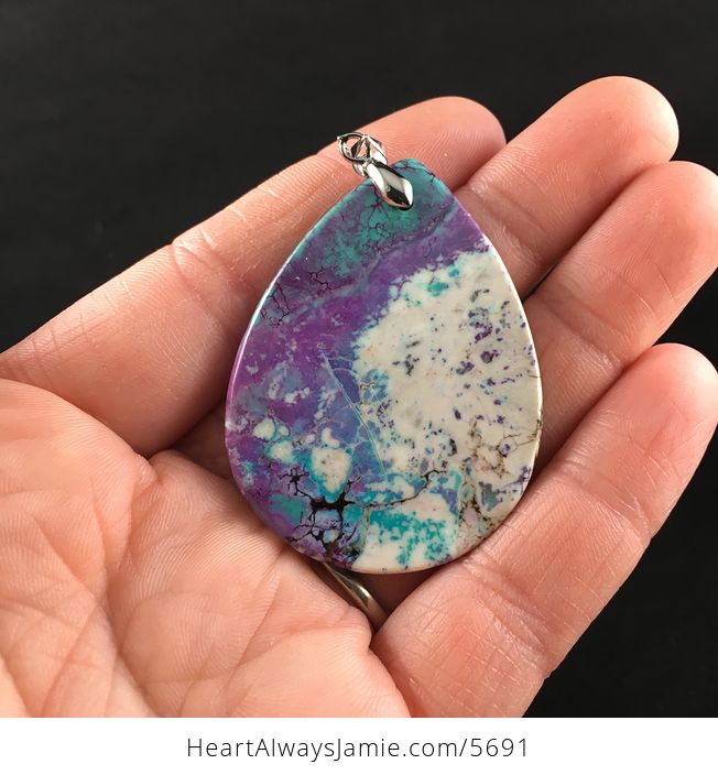 Purple Turquoise Stone Jewelry Pendant - #m1bwSGz9LRc-6