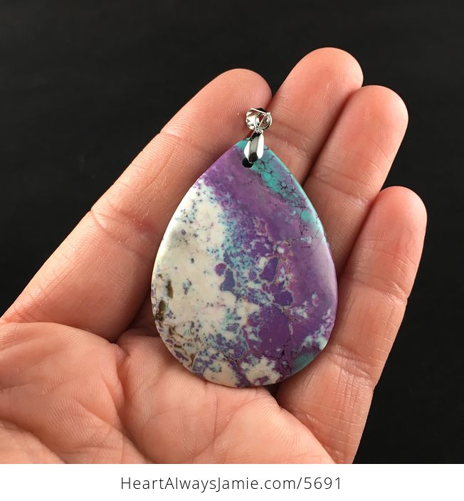Purple Turquoise Stone Jewelry Pendant - #m1bwSGz9LRc-1