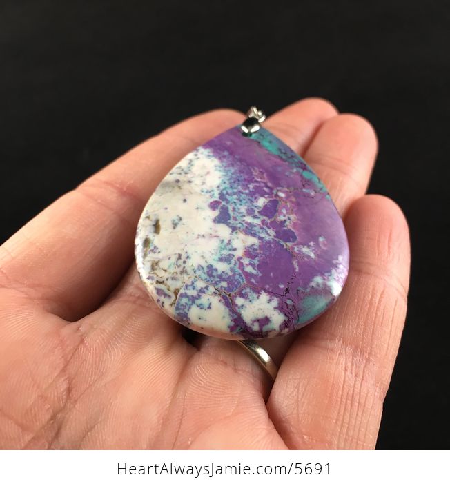 Purple Turquoise Stone Jewelry Pendant - #m1bwSGz9LRc-2