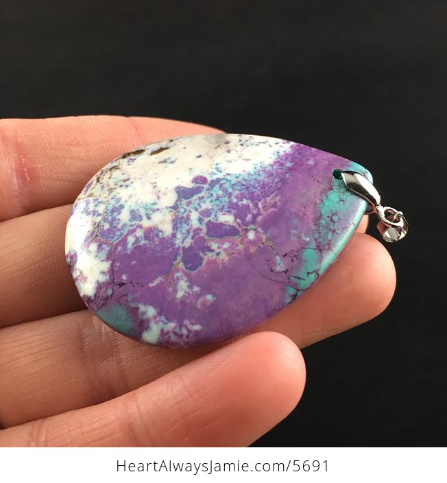 Purple Turquoise Stone Jewelry Pendant - #m1bwSGz9LRc-3