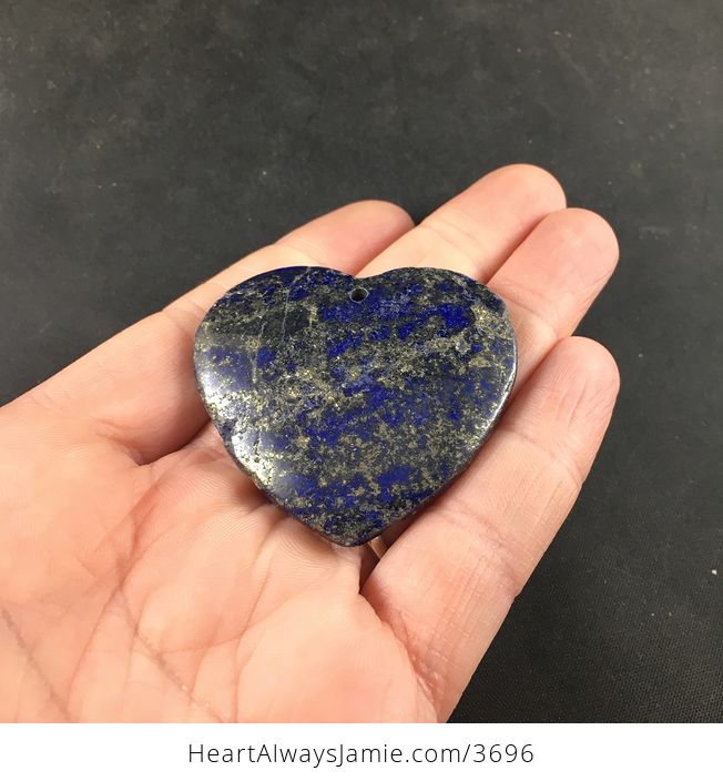 Pyrite and Lapis Lazuli Heart Shaped Stone Jewelry Agate Pendant Necklace - #5BUqisybyQE-6