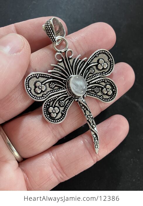 Quartz Dragonfly Stone Jewelry Crystal Pendant - #vy73cMdUKr8-1