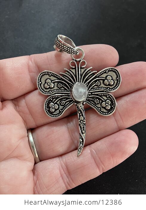 Quartz Dragonfly Stone Jewelry Crystal Pendant - #vy73cMdUKr8-2