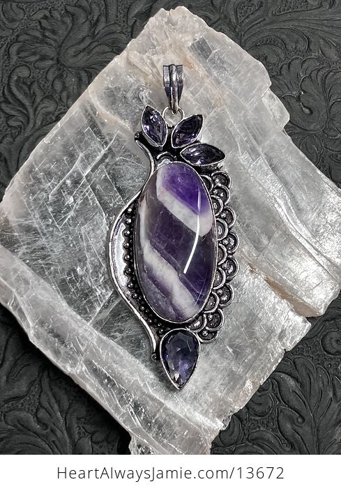 Rainbow Dream Amethyst Pendant Stone Crystal Jewelry - #tNwIGbiMapc-1