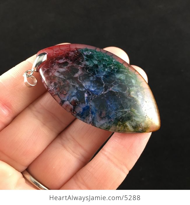 Rainbow Drusy Agate Stone Jewelry Pendant - #6FTOMFZAL6M-4