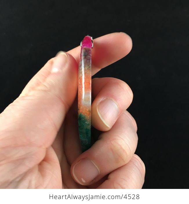 Rainbow Druzy Stone Jewelry Pendant - #dpn6lDXNtik-5