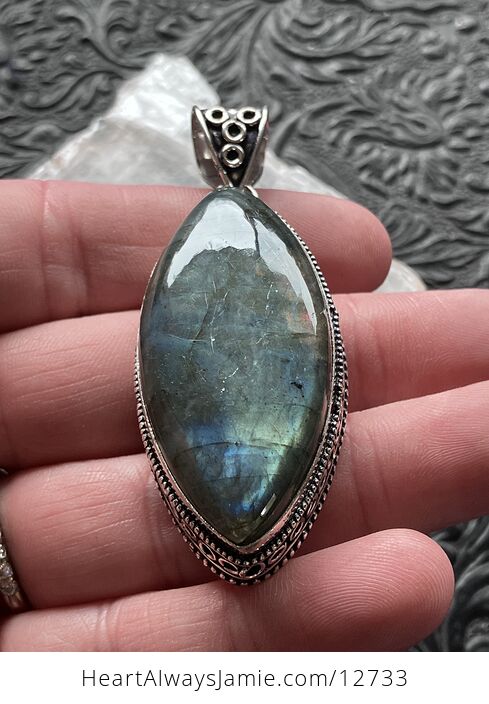 Rainbow Labradorite Crystal Stone Jewelry Pendant - #vzJnIpLLXkY-7