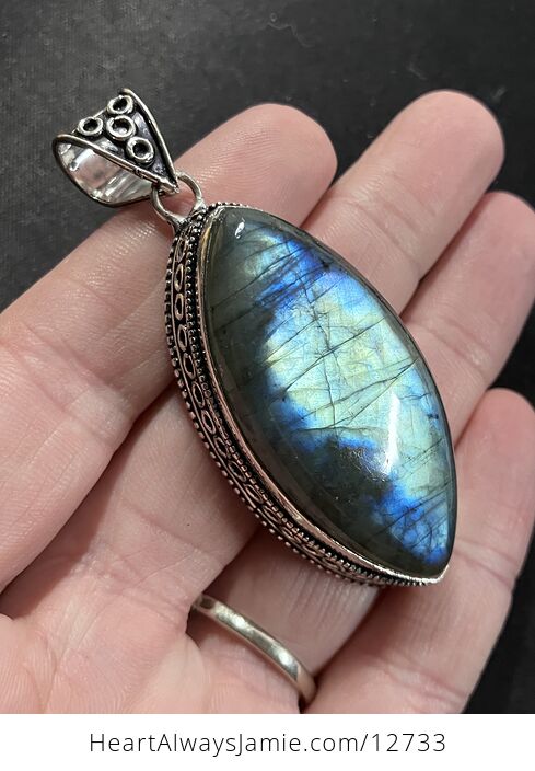 Rainbow Labradorite Crystal Stone Jewelry Pendant - #vzJnIpLLXkY-1