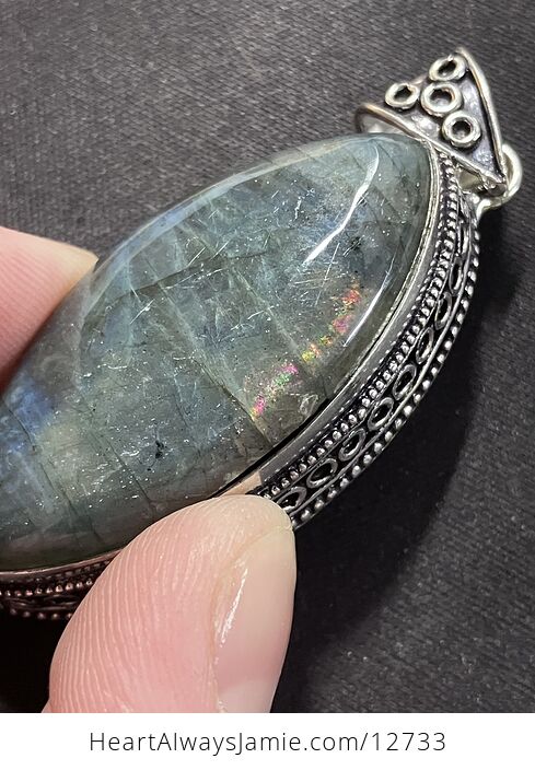 Rainbow Labradorite Crystal Stone Jewelry Pendant - #vzJnIpLLXkY-2