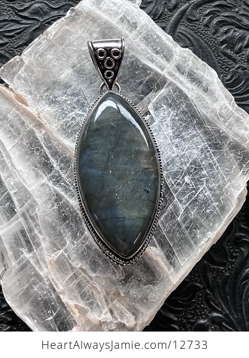 Rainbow Labradorite Crystal Stone Jewelry Pendant - #vzJnIpLLXkY-9